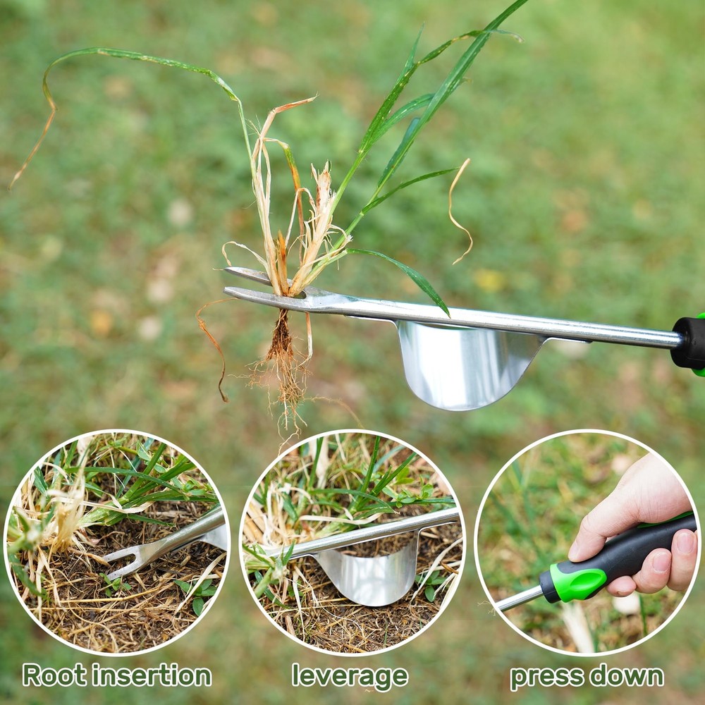 Weed Puller Tool, 4 Pack Stainless Steel Weed Remover Tool, Portable Weeding ...