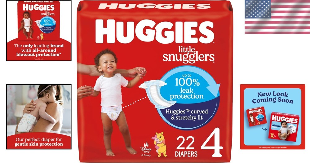 Huggies Little Snugglers Size 4 Diapers - 22 Count with Color-Changing Indicator