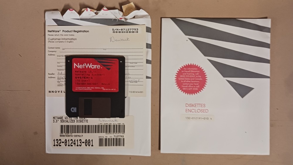 Novell NetWare v3.11, In Original Box