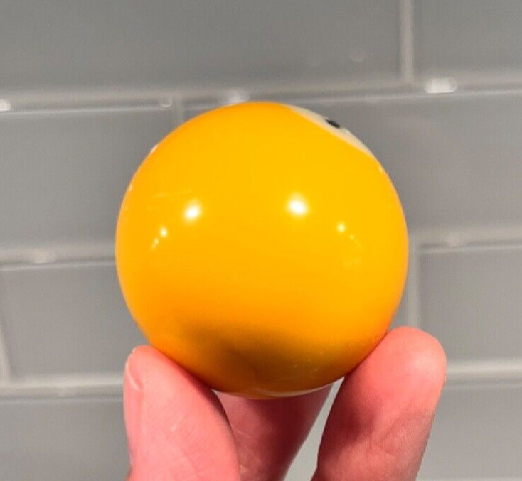 Mini Pool Billiard Ball 1.5" - Replacement Collectible - SOLID YELLOW #1