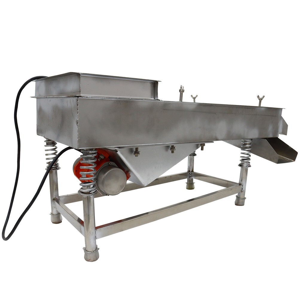 Stainless Steel Linear Vibrating Screen Single Layer 5mm Sifter Sieve Shaker