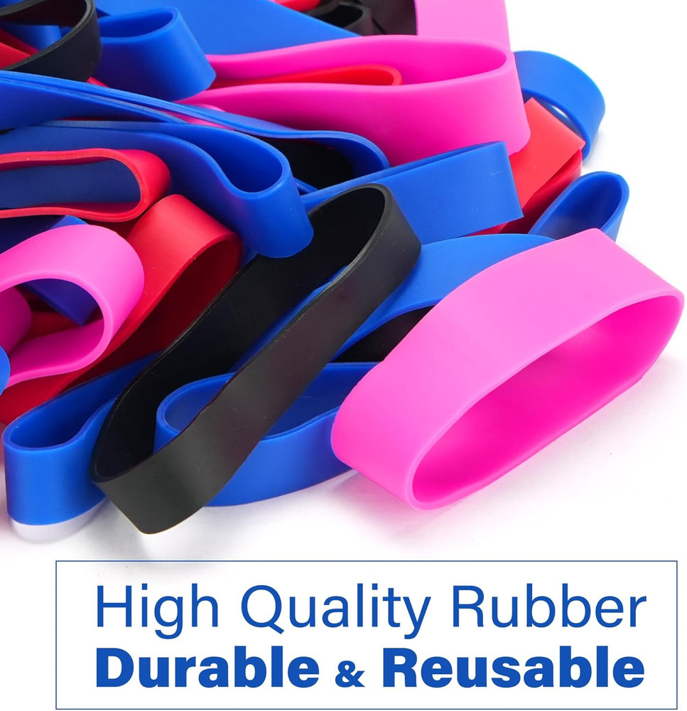 Rubber Bands Assorted Size, 4 Sizes Size84, Size82, Size 94, Size 105, Heavy Dut