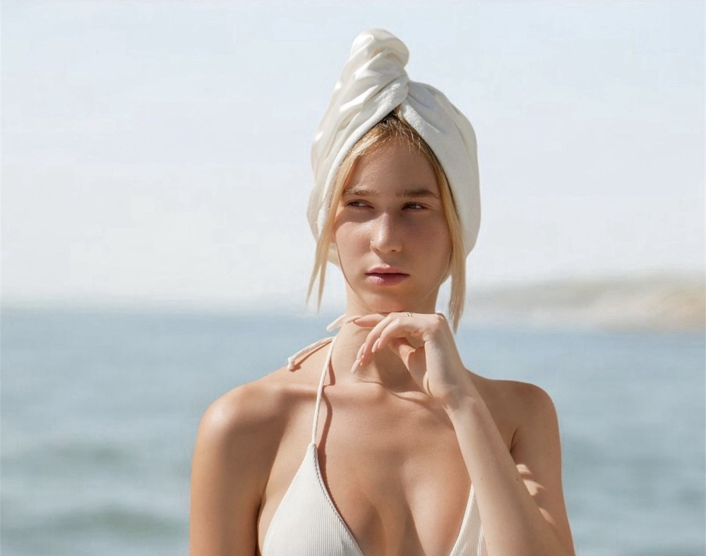 100% SILK TURBAN TOWEL