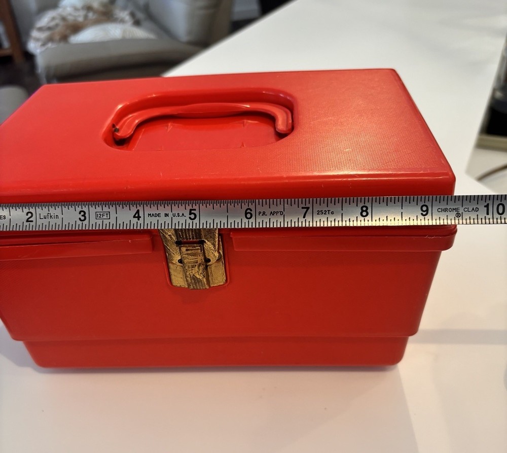 Vintage Wilson Wil-Hold Sewing Red Box Medium Size Plastic