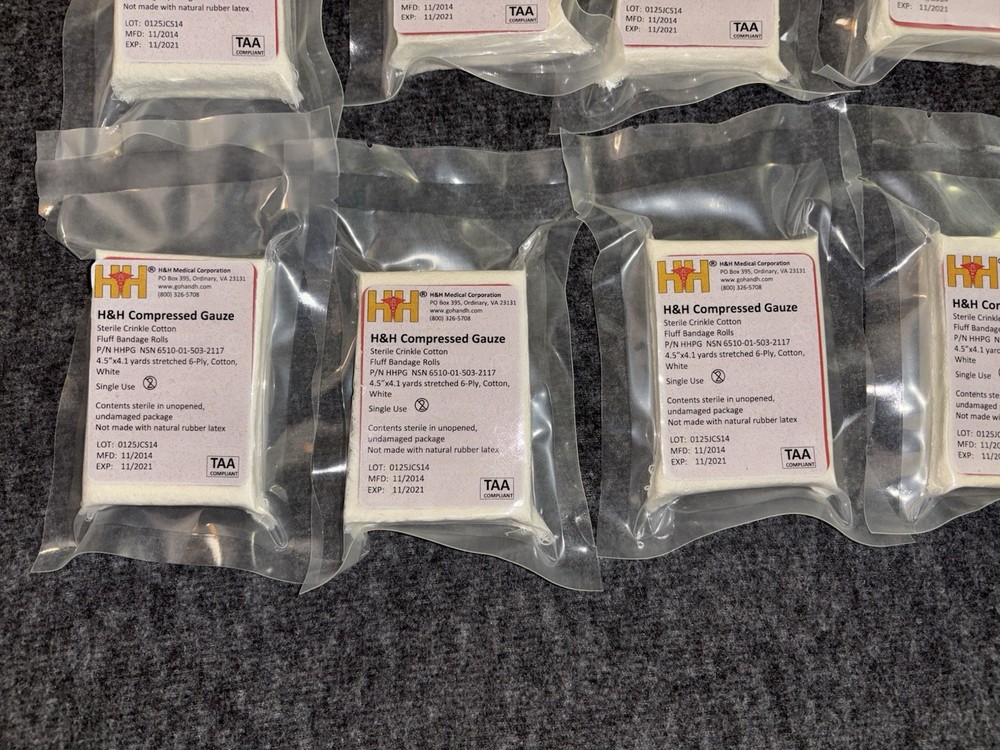 H & H Compressed Gauze Lot (10)