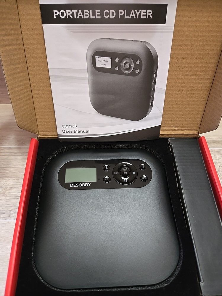 Portable CD Player with Ear Buds Cable & FM Transmitter - Desobry A2