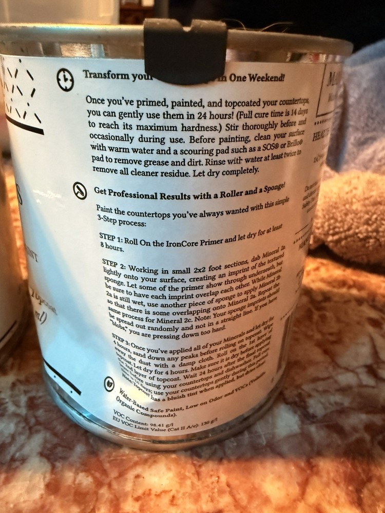 Countertop Paint Clear Acrylic High-Gloss Topcoat- Step 3