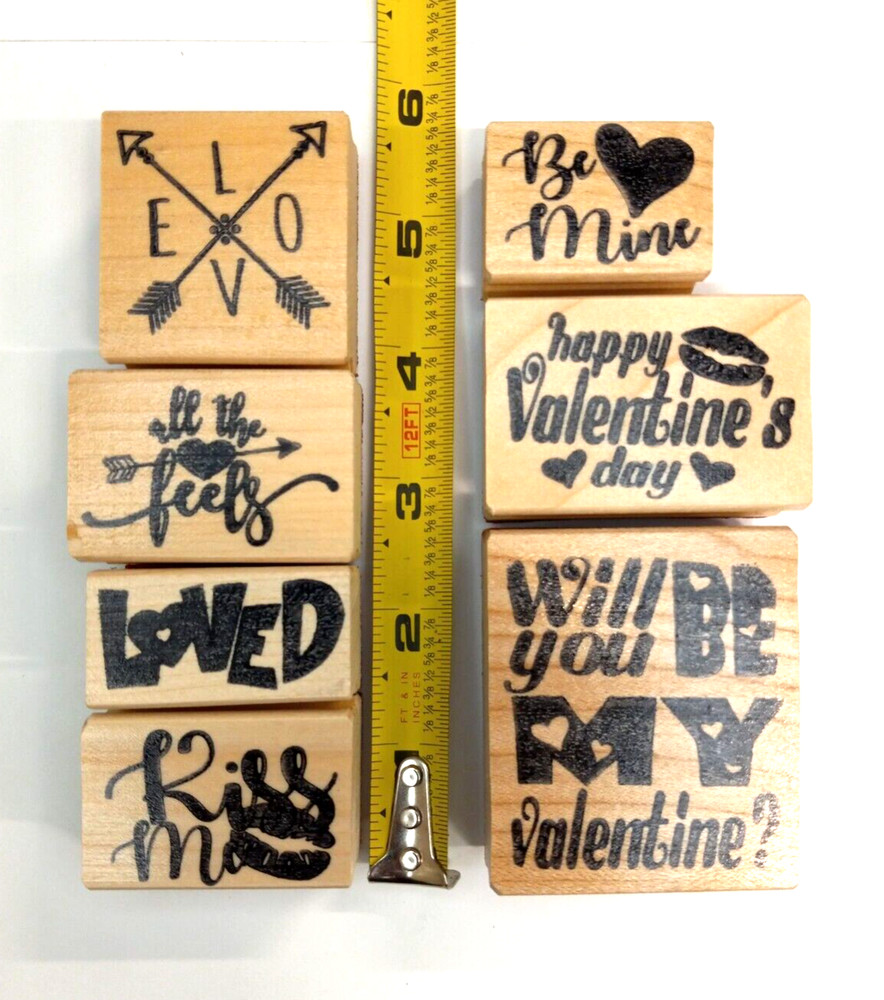 Valentine's rubber stamp set