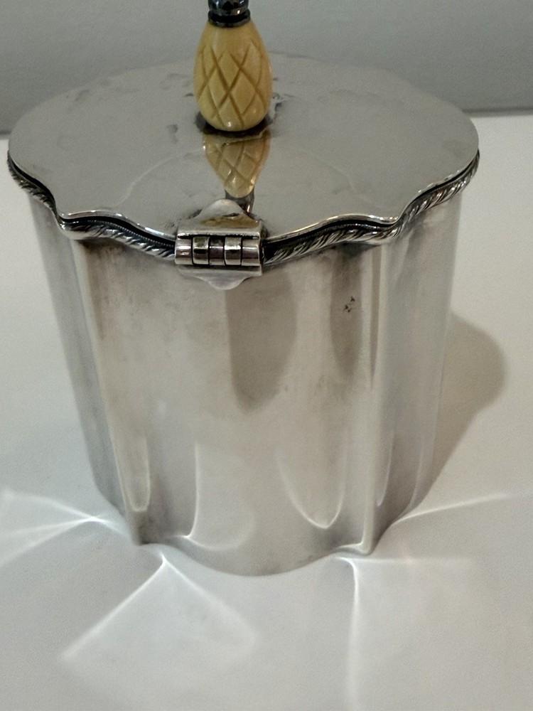 Silver Match Holder~Tea Caddy Decor