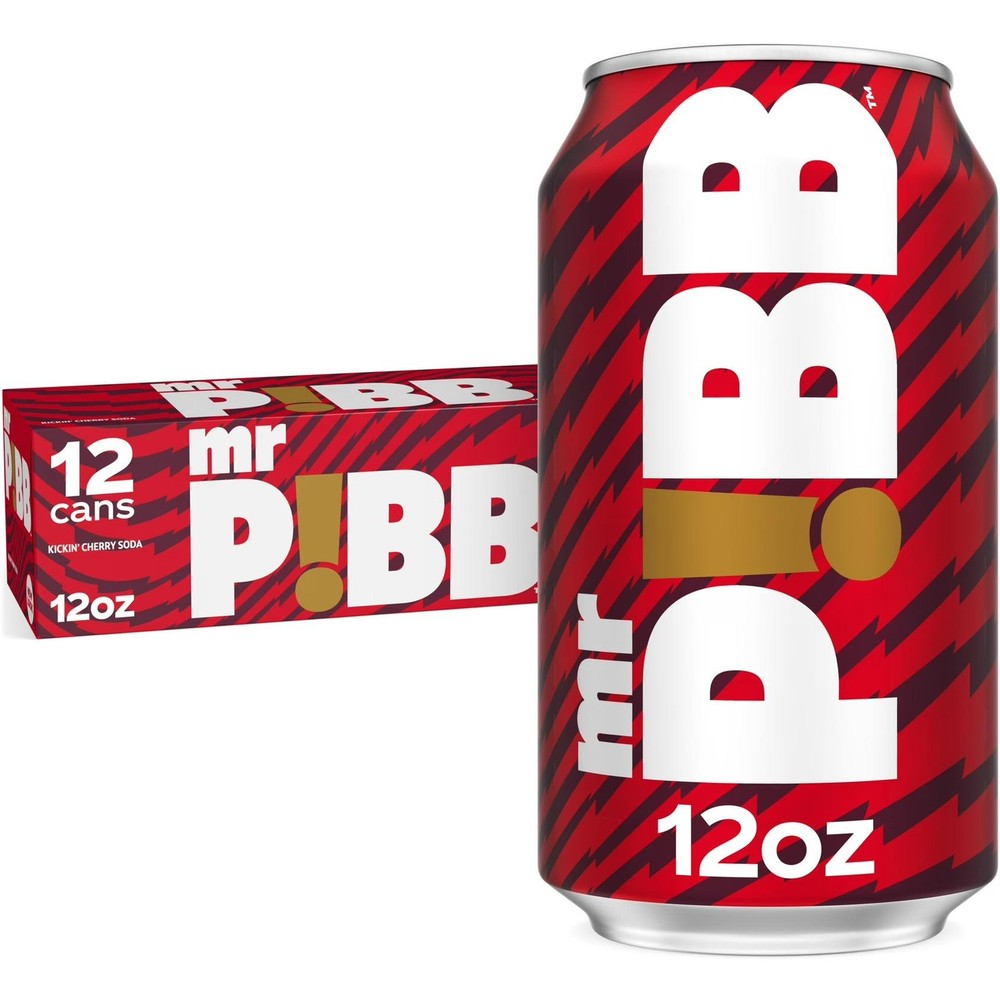 Mr. Pibb Cherry Soda Pop, 12 fl oz Cans, 12 Pack (2 Pack)