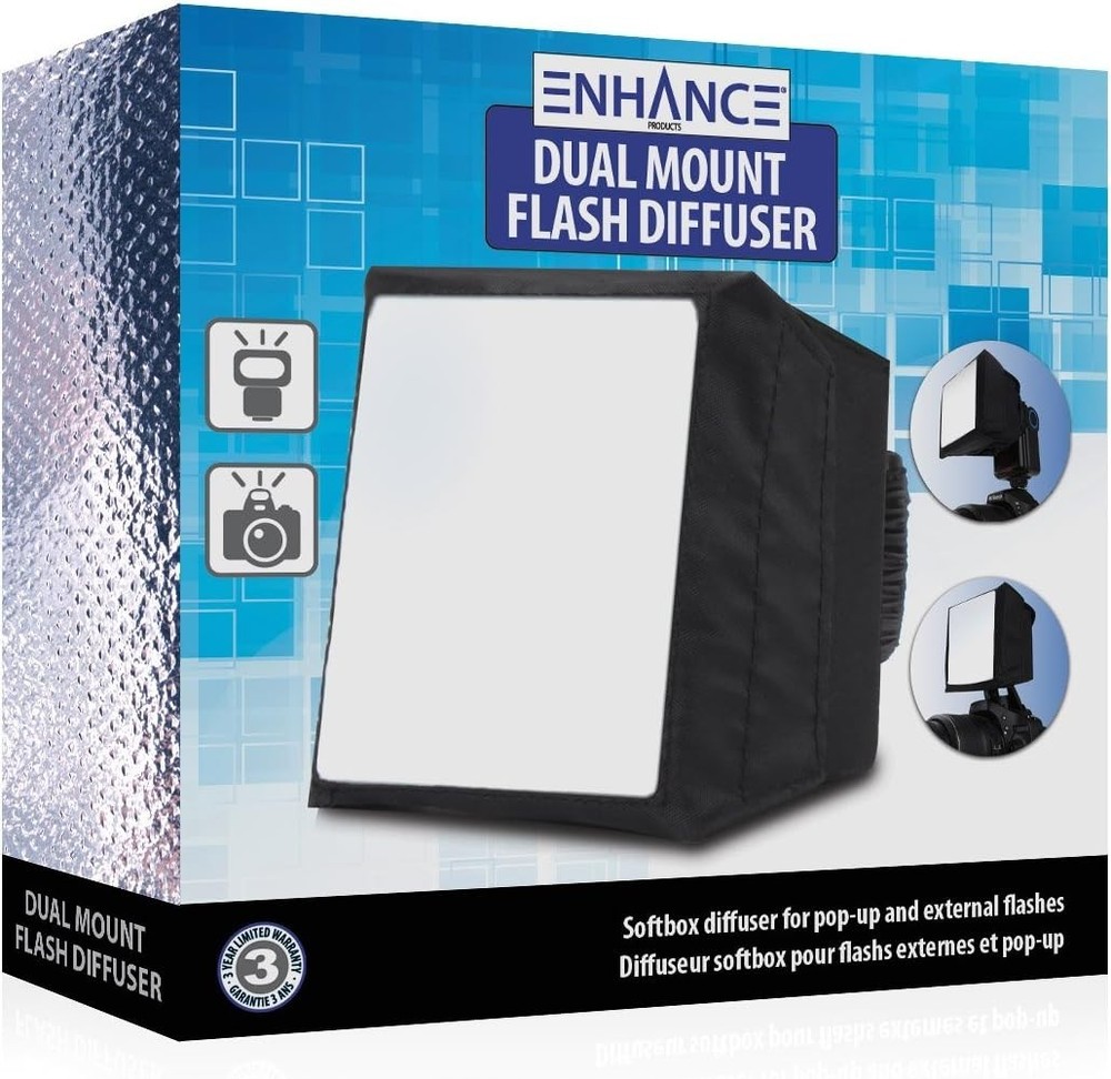 Even-Light Diffuser Softbox for Speedlite Flashes - Compact & Functional Design