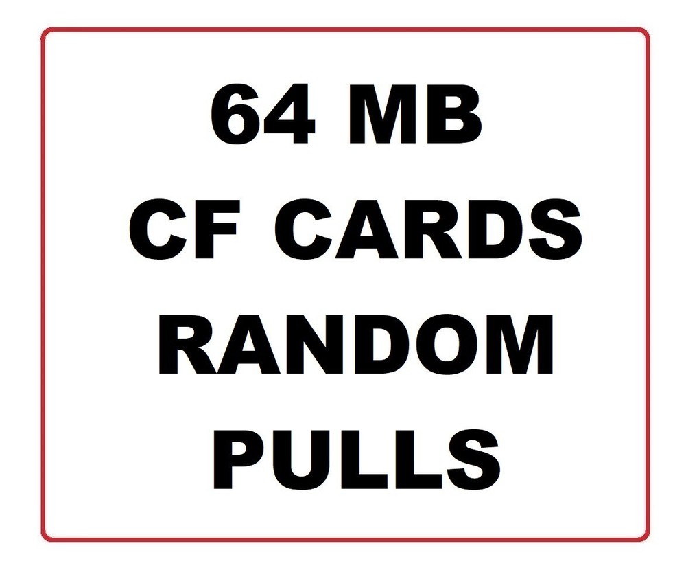 64 MB CF CARD (PACK OF 5 CARDS) (RANDOM SOFTWARE SYSTEM PULLS) - FREE SHIPPING