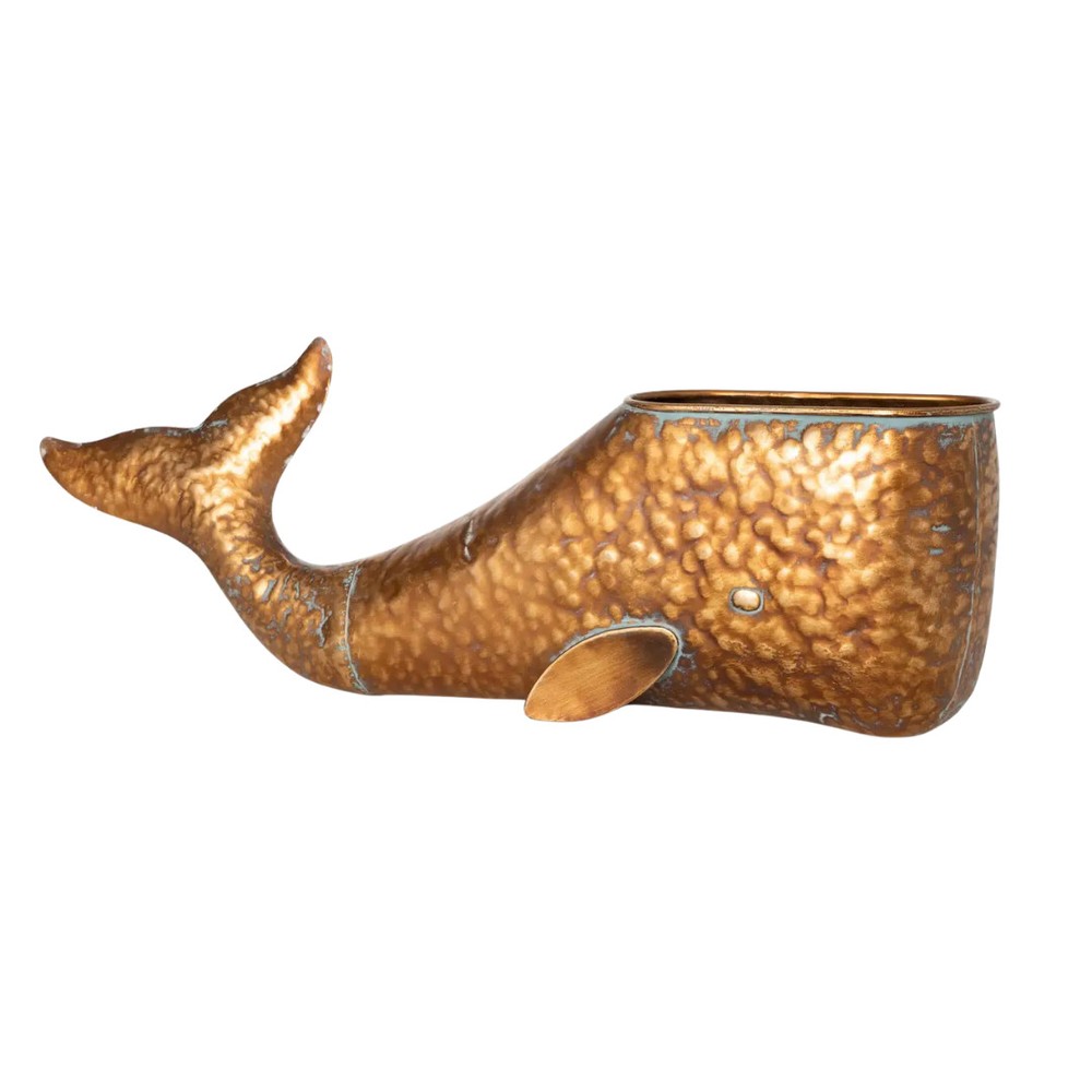 sullivans Bronze Whale Planter