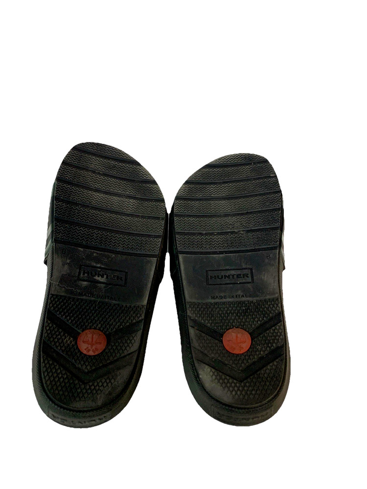 Hunter Garden Stripe Adjustable Slides Black Sz 8