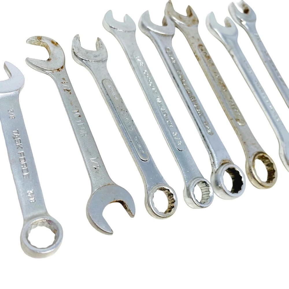 Quau Kraft N102S, Task Force and Assorted Open End, Combination Wrench Set 9 Pcs