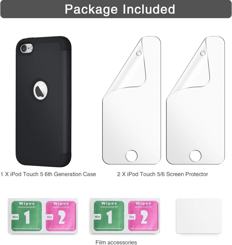 Stylish 3-Layer iPod Touch Case with Screen Protectors – Maximum Protection
