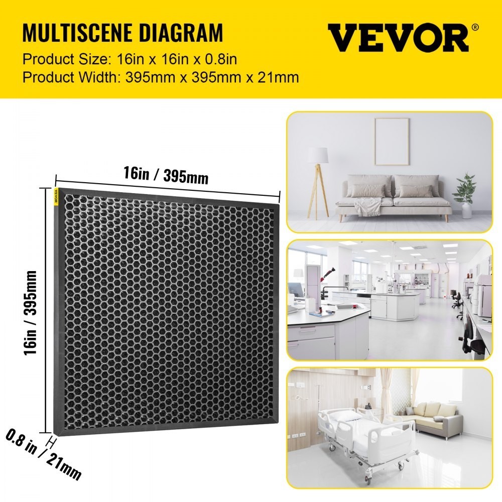 4Active Carbon Filter Replacement Set for Drieaz HEPA500 (4Pc Package)