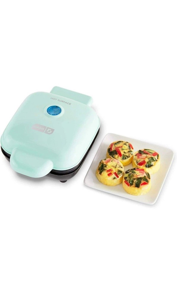 Dash Egg Bite Maker, Makes 4 Egg Bites -Aqua-NEW