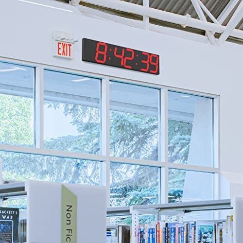 Digital Wall Clock, Oversize Led Digital Clock Large Display with Auto Red