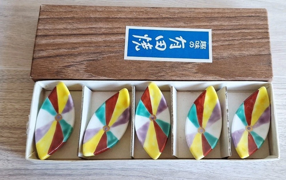 5 Pcs Chopstick Holder Classic Boat Design