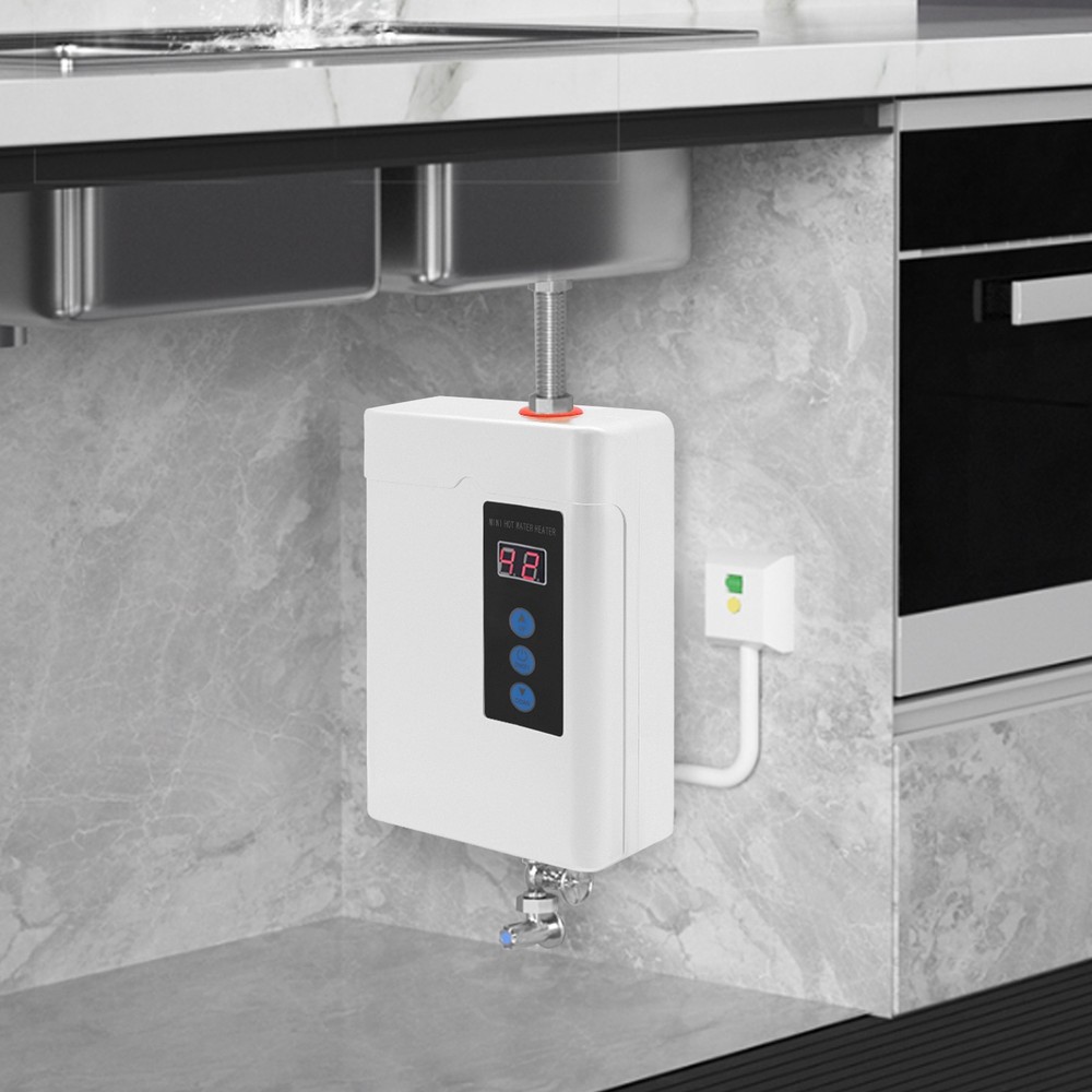 110V Electric Water Heater Under Sink Instant Hot Water Heater LCD Touch Screen