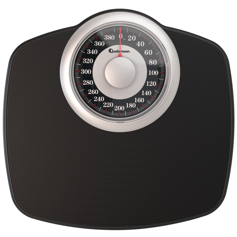 Analog Bathroom Scale 400 LB Capacity Durable with Anti-Skid Rubber Surface