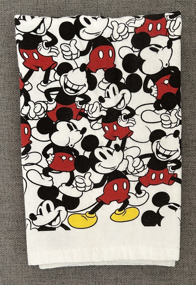 Disney Best Brands Red and Black Mickey Mouse towel