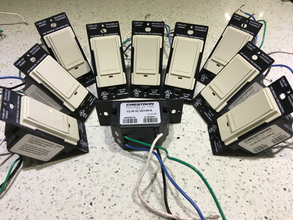 Crestron CLW-SLVS1RFA -S Light Dimmer Almond (Blank)