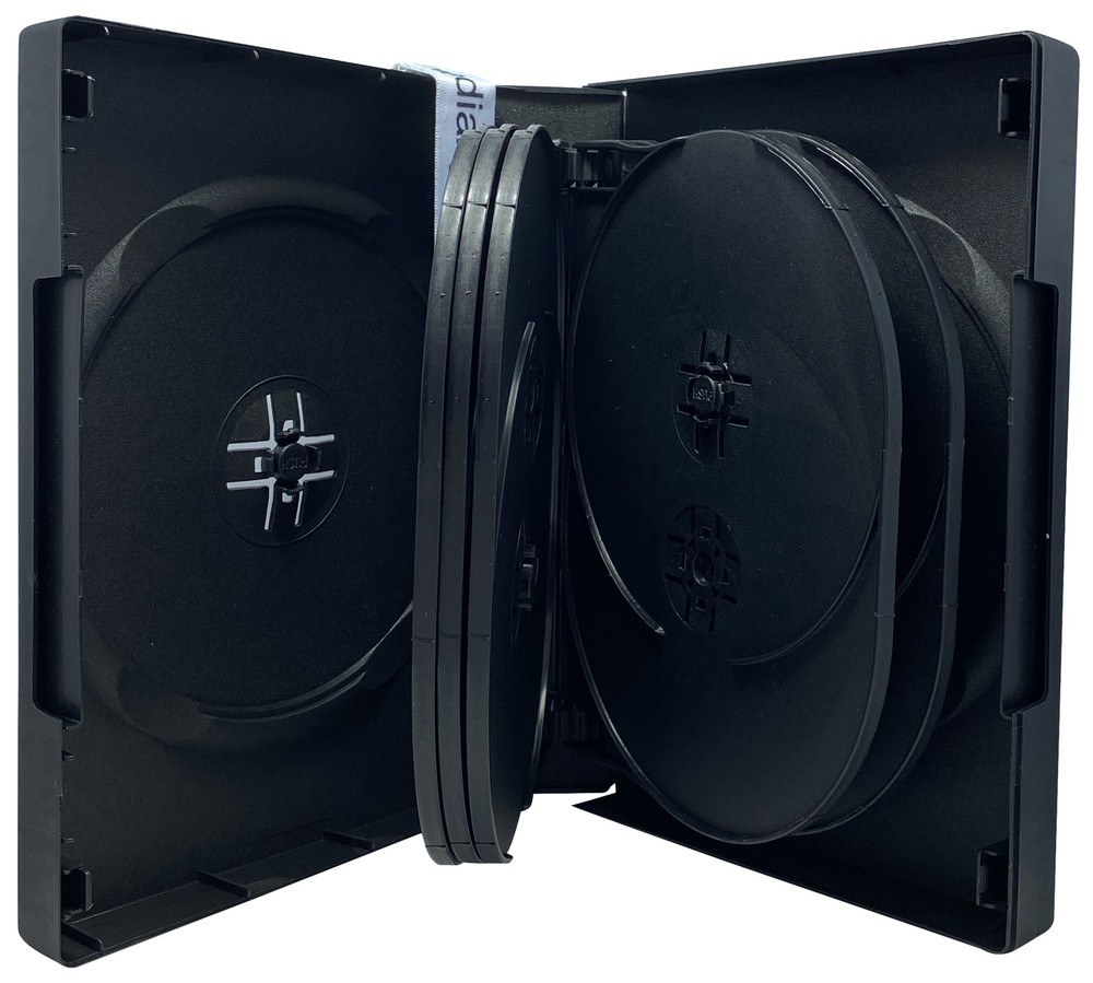 5 Black 12 Disc DVD Cases & 100 OPP Bags