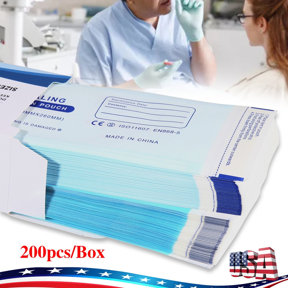 3 1/2" x 10" Self-Sealing Sterilization Pouch 200/Box