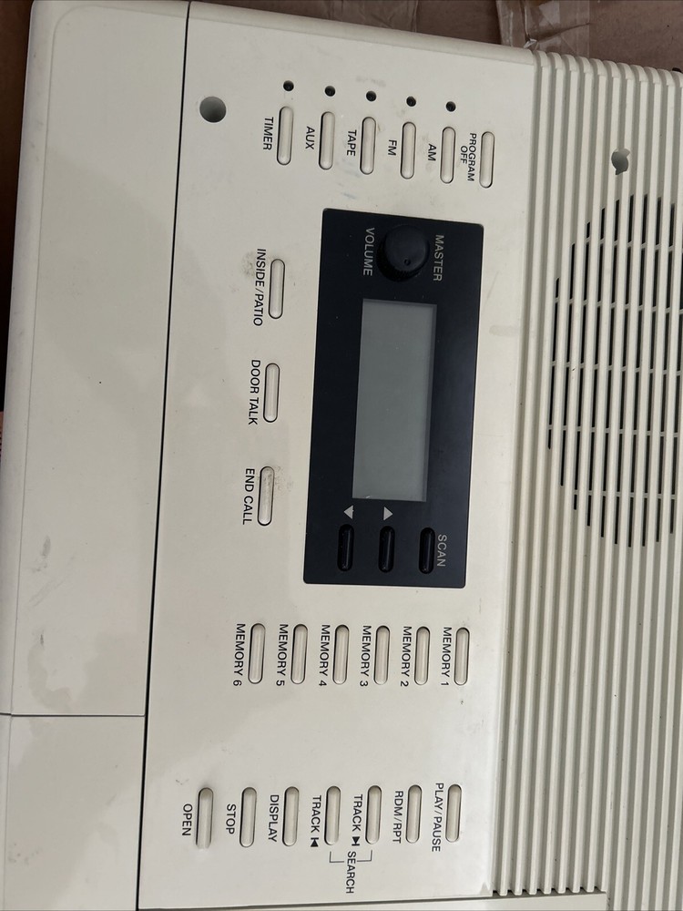 NuTone IM-4406WH Intercom Master Unit, AM/FM, CD player, off white