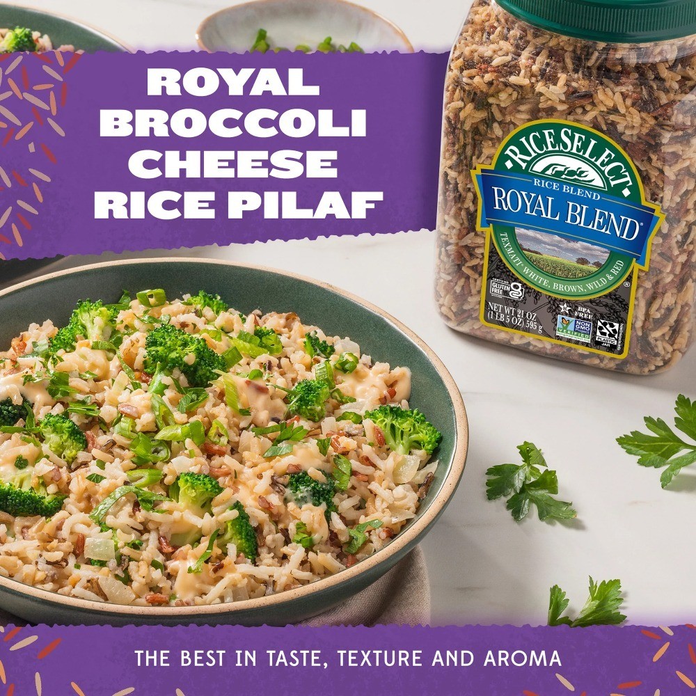 Royal Blend Rice, Texmati Rice Blend, 21 oz Jar