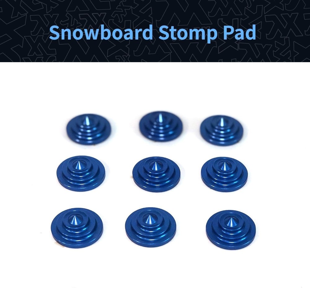 Aluminum Snowboard Stomp Pad 7.87 Inch 4 Layer Cone Studs Traction Grip
