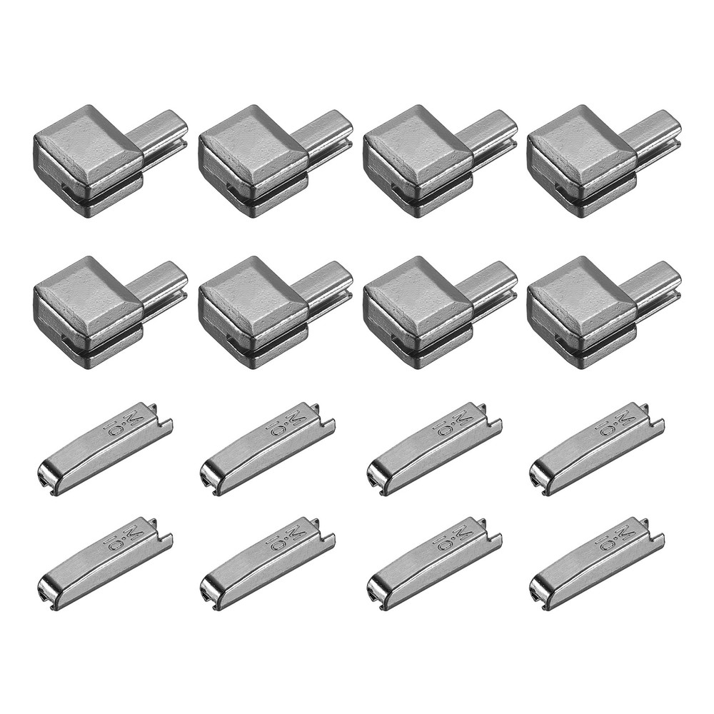 8Set Zipper Latch Slider Retainer Kits,  #10 Zipper Bottom Stoppers, Black