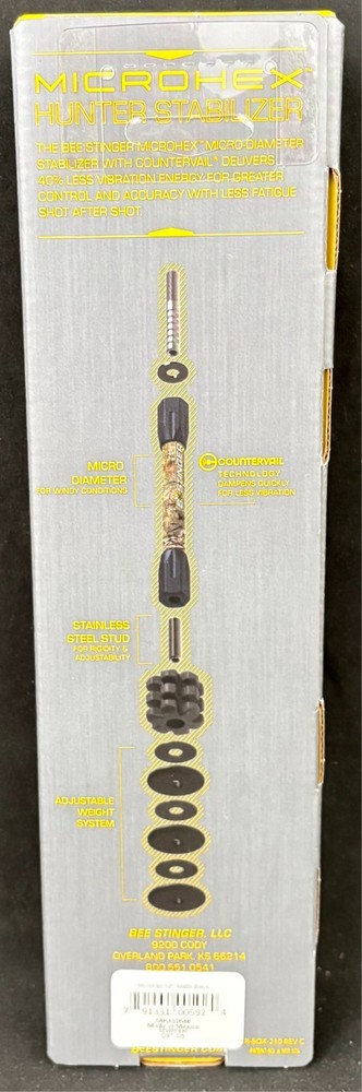 Bee Stinger MicroHex Stabilizer 10" Black NEW
