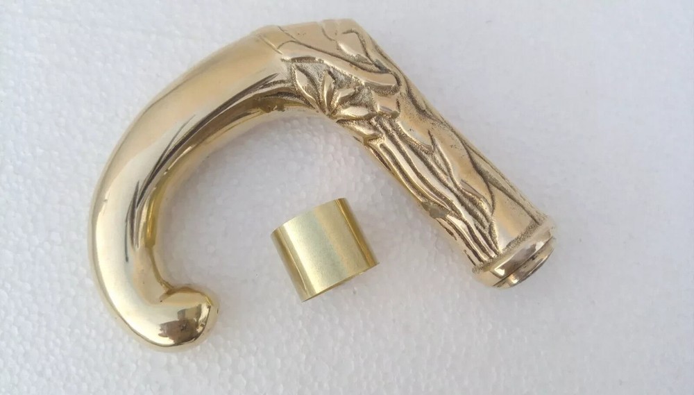 Solid Brass Engraved New Designer Antique Style Derby head Only handle Handmade