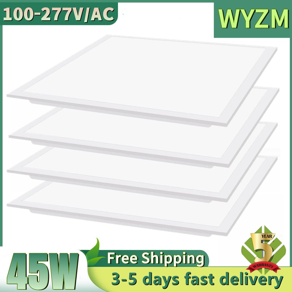 4 Packs 2x2FT White LED Flat Panel Light 45W 5000K Daylight Drop Ceiling Light