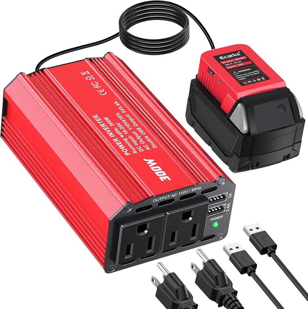Power Inverter Compatible with Milwaukee 18V