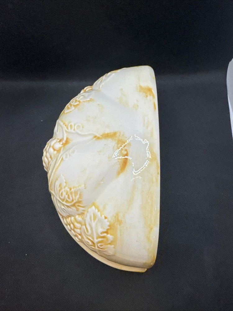 Ceramic Basin Wall Decor Mid Century 1950s Grapevine Pattern