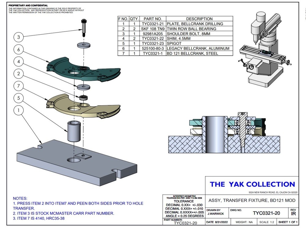 Yak 52 Elevator bellcrank (Steel)