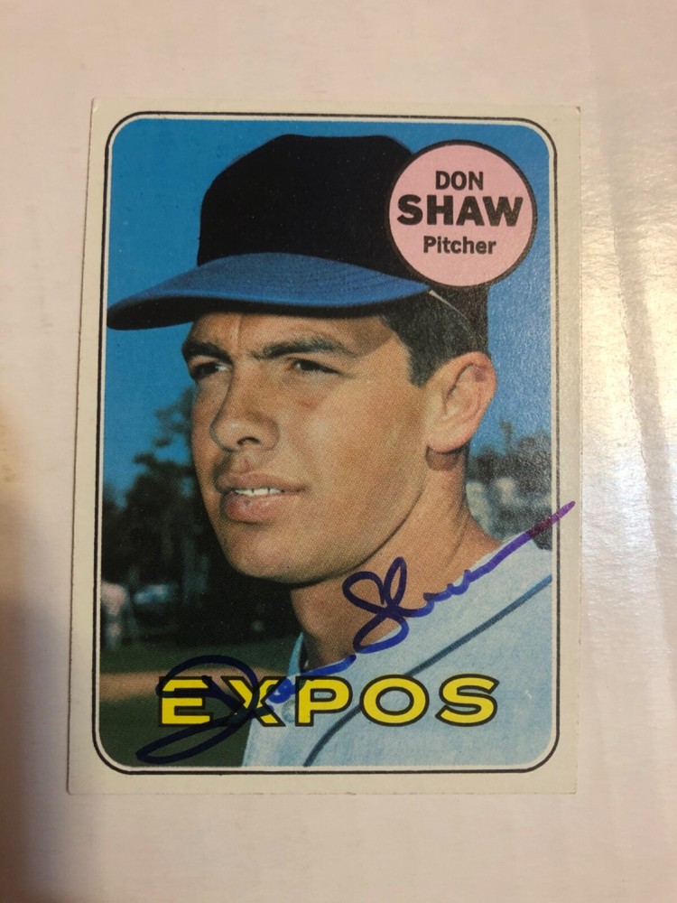 Montreal Expos DON SHAW Signed Card