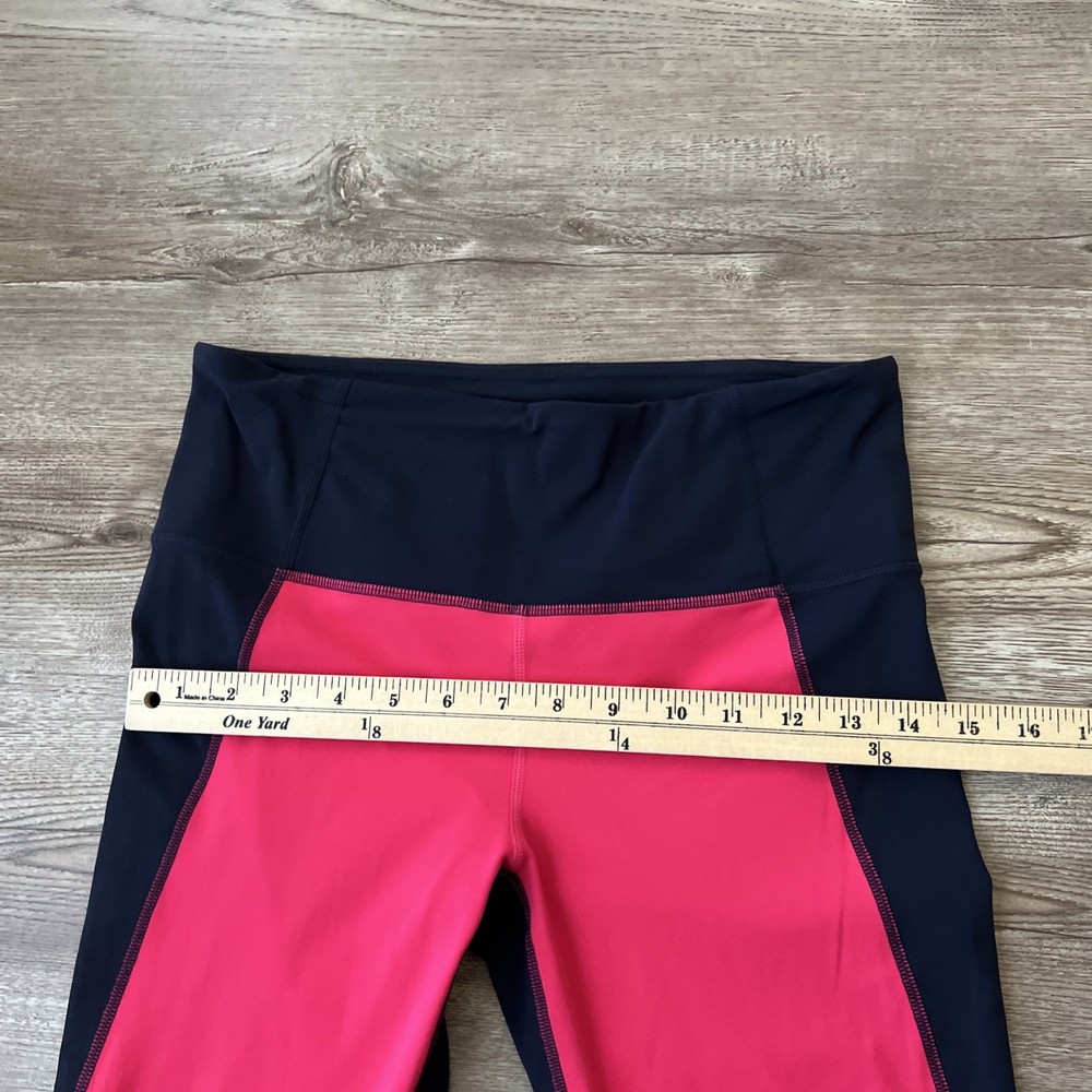 Athleta Crop Leggings Womens Medium Navy Patterns