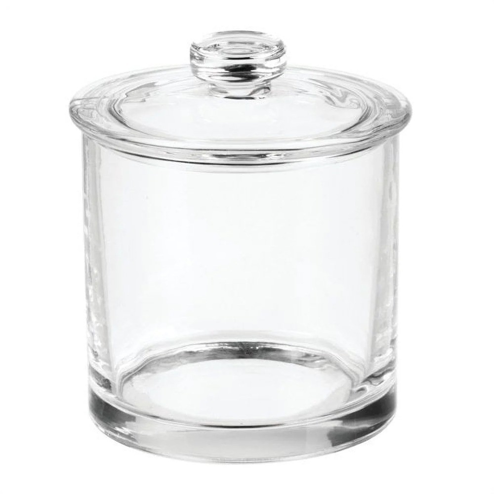 Small Glass Apothecary Vanity Jar, Clear