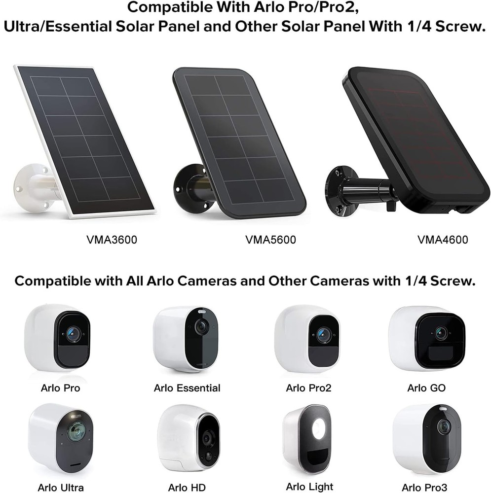 2Pack Gutter Mount Compatible with Arlo Essential arlo gutter mount, White