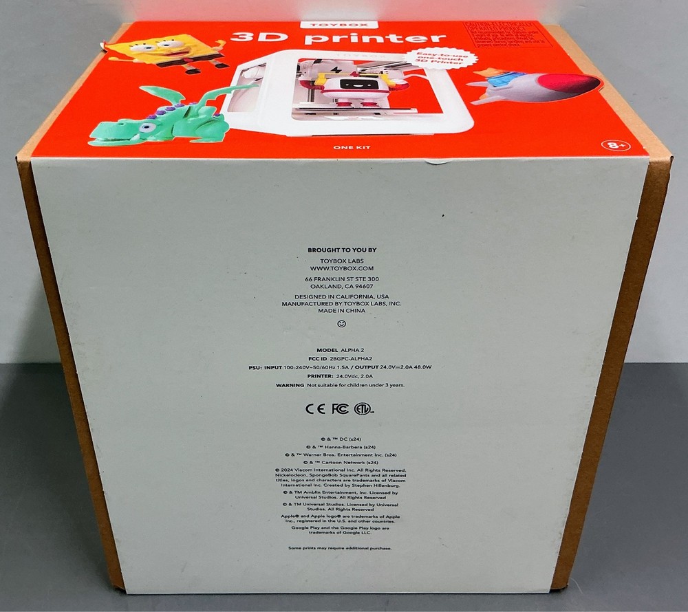 Toybox Alpha Two 3D Kid-Friendly Printer • Parts Only • AS-IS