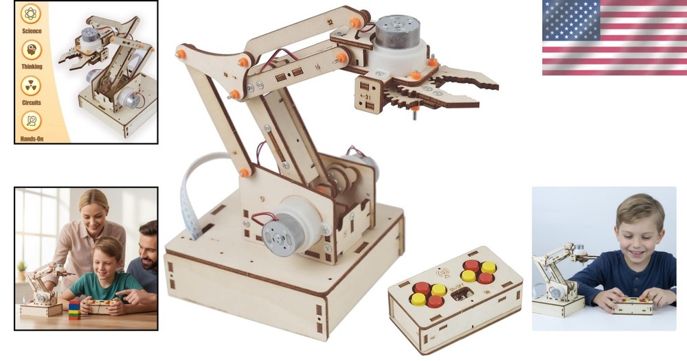 Interactive Robot Arm Building Kit: Engage Kids 8-16 in STEM Learning