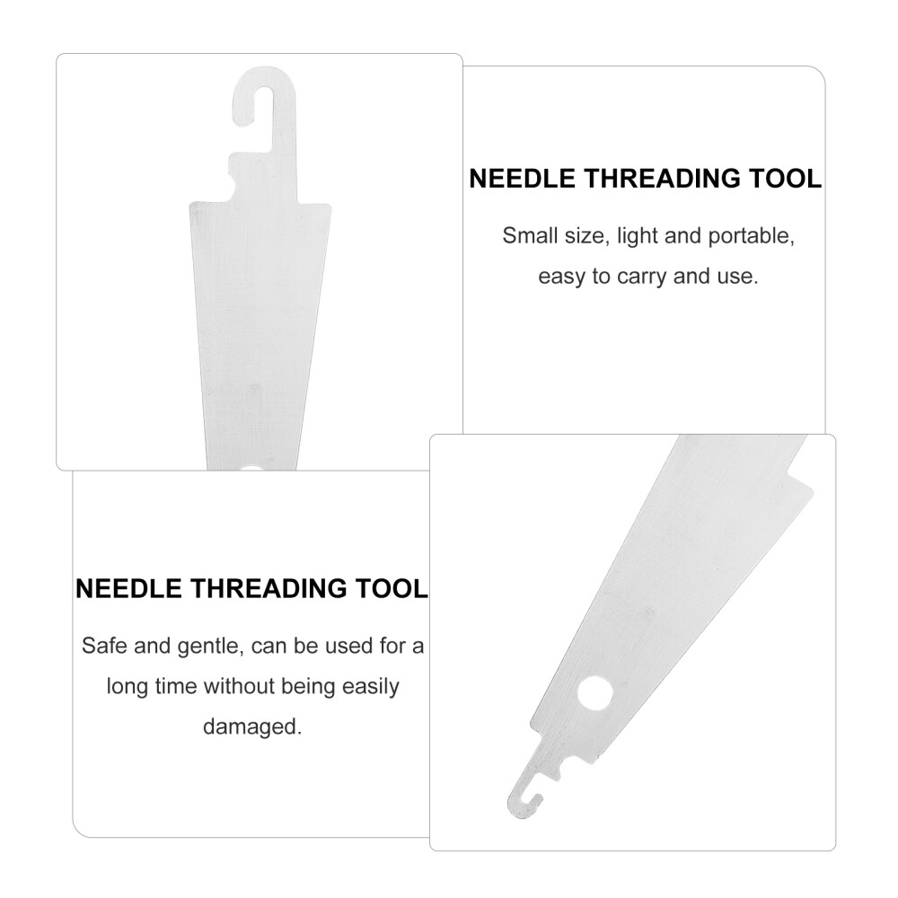 100PCS Steel Hook Needle Threader Needle DIY Large Eye Needle Threader