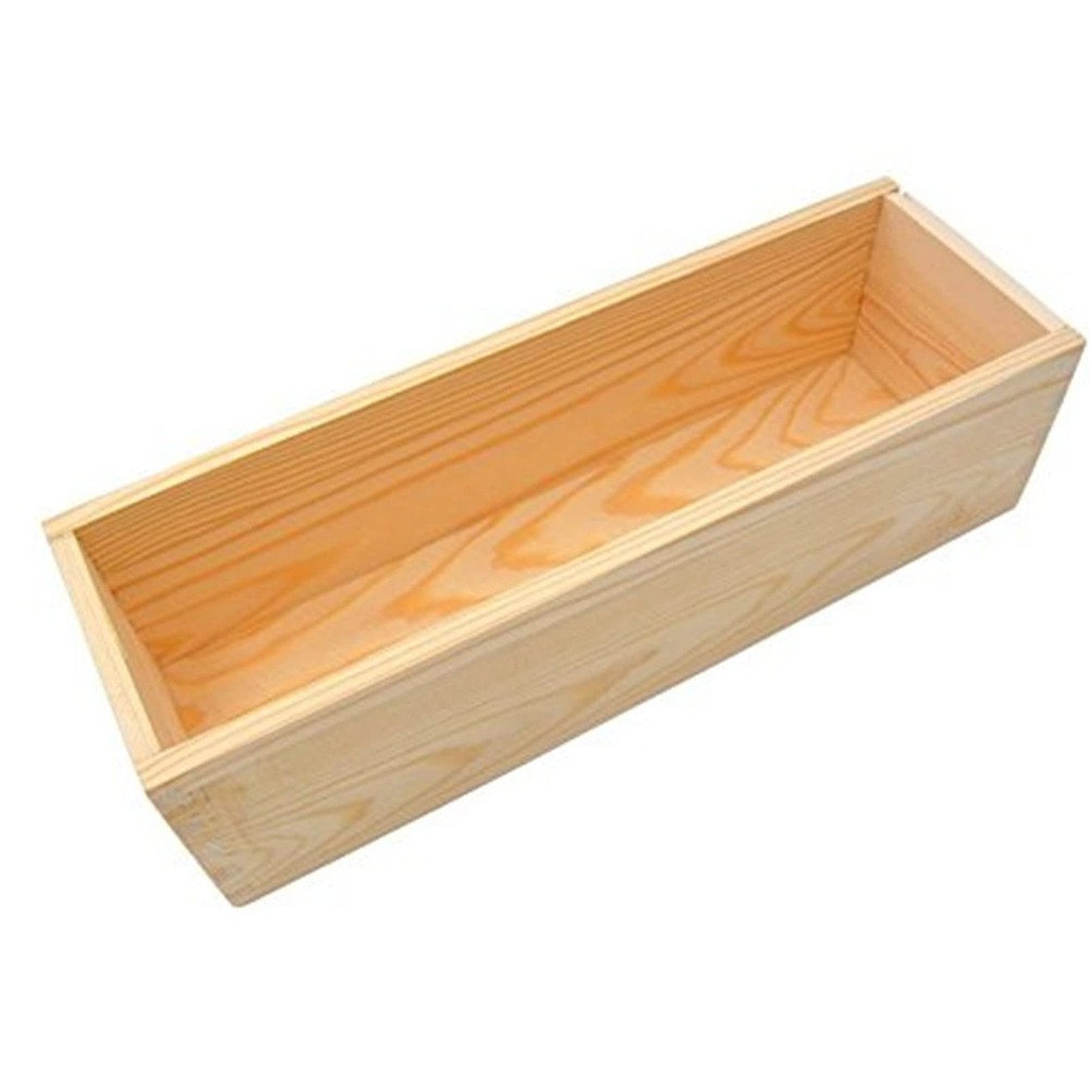 Flexible Rectangular Soap Silicone Loaf Mold Wood Box for 42oz Soap Making Su...
