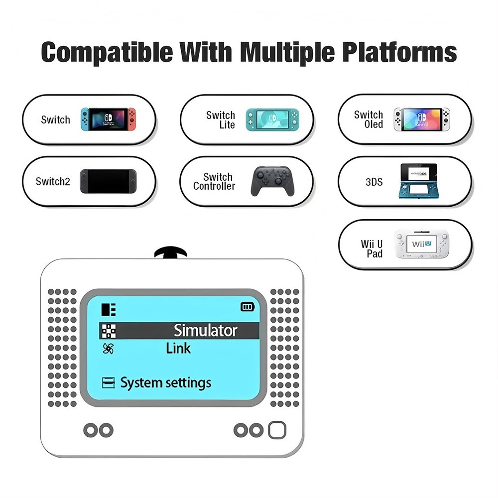 Amiibo NFC Tag Emulator Bluetooth-Compatible Emulator for Nintendo Switch 1 & 2
