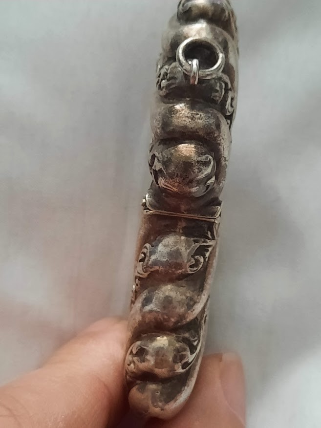 Silver plated match Vesta Case antique HO or KO maker